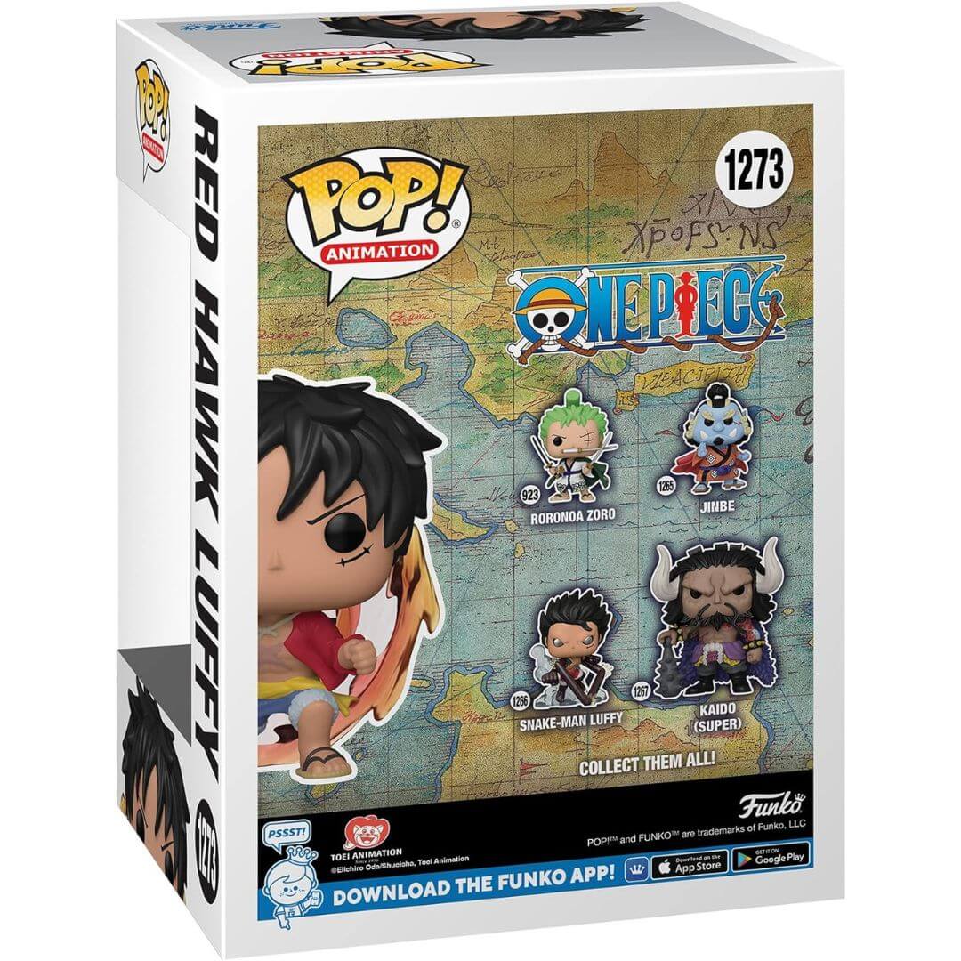 Funko One Piece POP! Animation Red Hawk Luffy AAA Exclusive Vinyl Figure